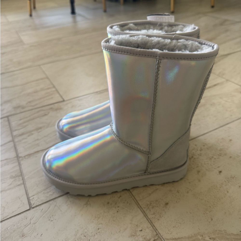 UGG Holographic Silver Winter Boots